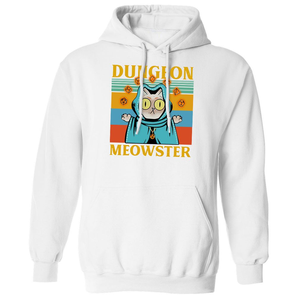 Dungeon Meowster Classic Unisex Hoodie - White - 11