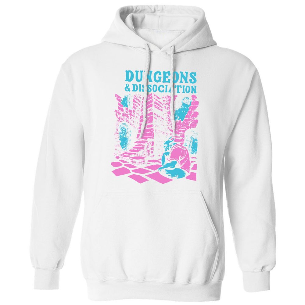 Dungeons And Dissociation Classic Unisex Hoodie - White - 11