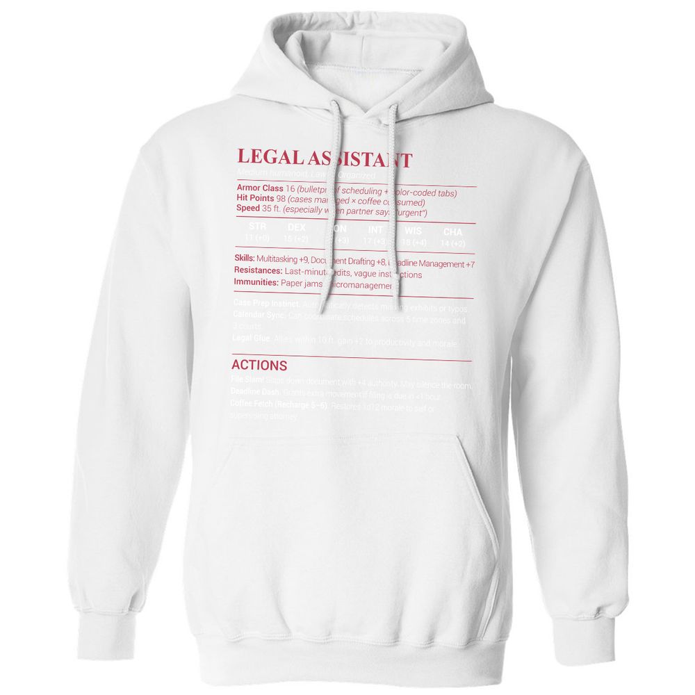 Legal Assistant Classic Unisex Hoodie - White - 11