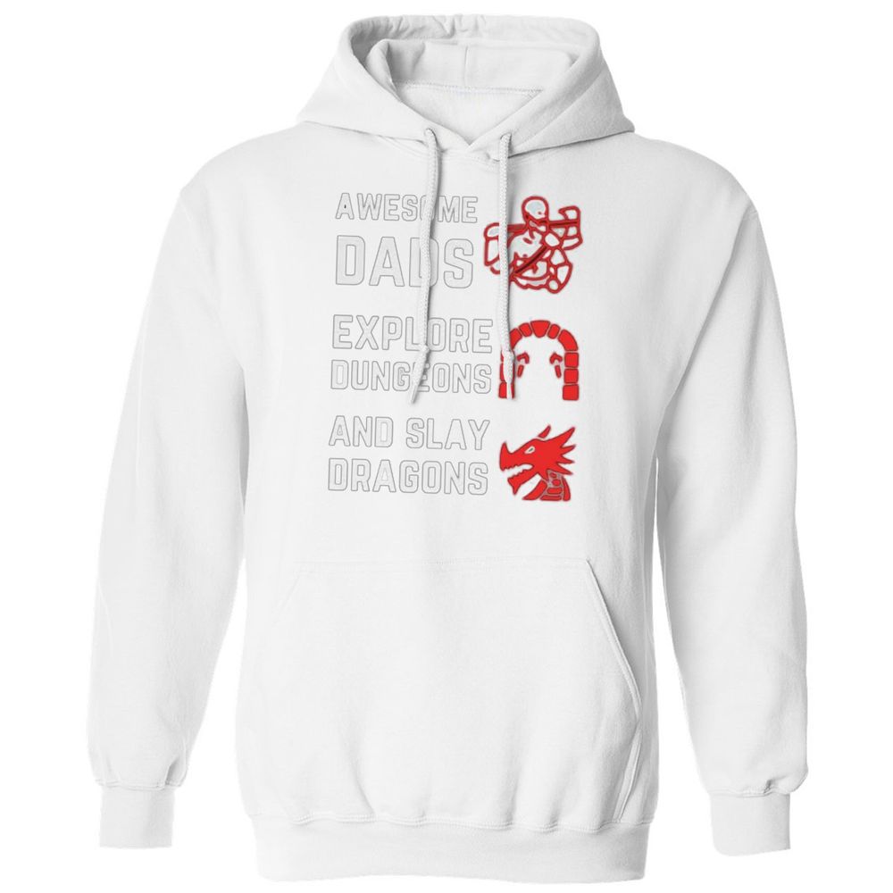 Awesome Dad Fathers Day Classic Unisex Hoodie - White - 11