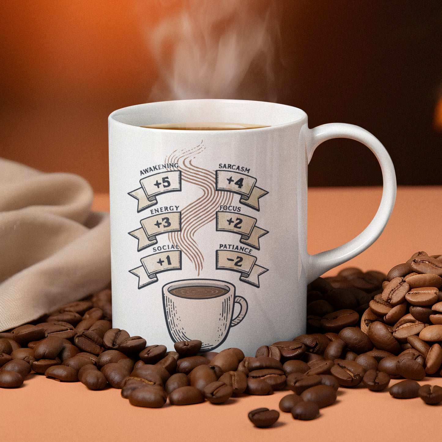 Coffee Game Stats Ceramic Mug