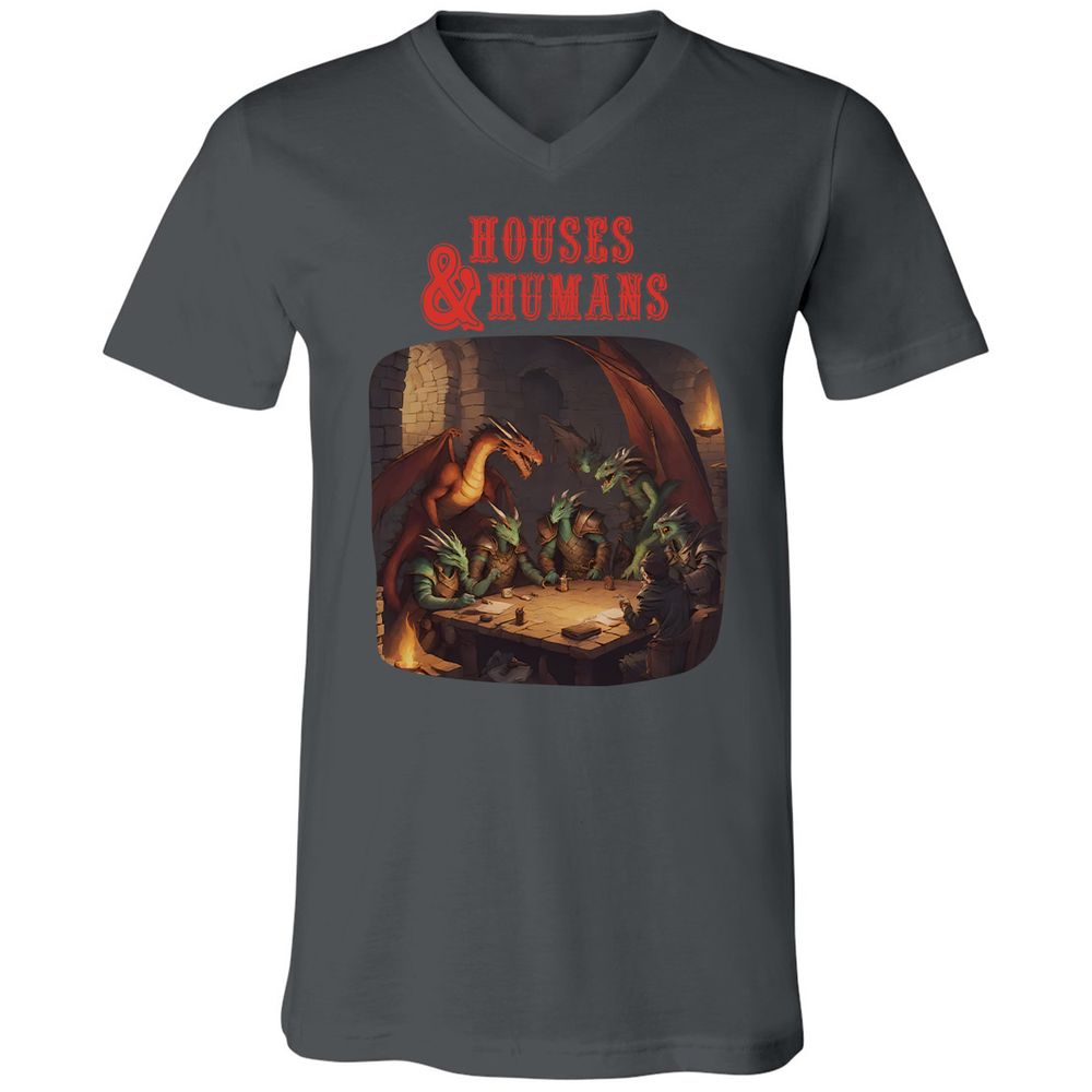 Houses And Humans Unisex V-Neck T-Shirt - Asphalt - 12