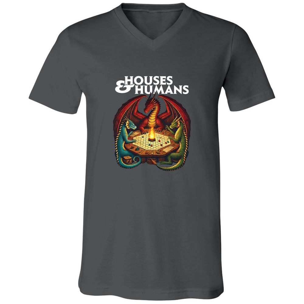 Houses & Humans Unisex V-Neck T-Shirt - Asphalt - 12