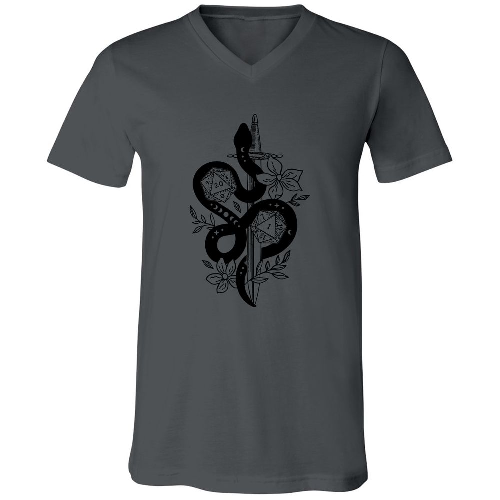 D20 Snake and Sword - Asphalt - 12