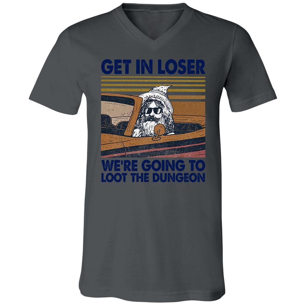 We're Going To Loot The Dragon Unisex V-Neck T-Shirt - Asphalt - 12