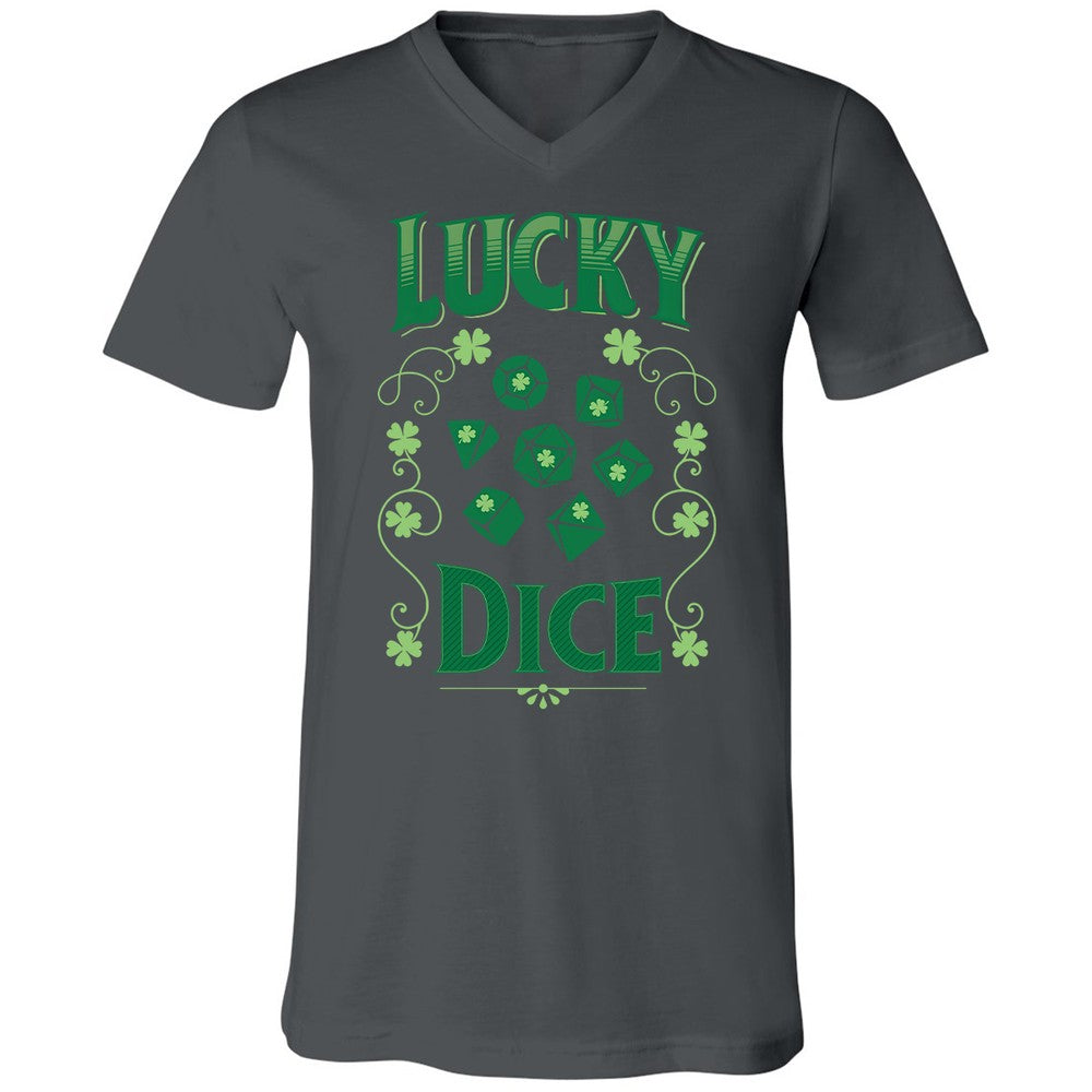 Lucky Dice Unisex V-Neck T-Shirt - Asphalt - 12
