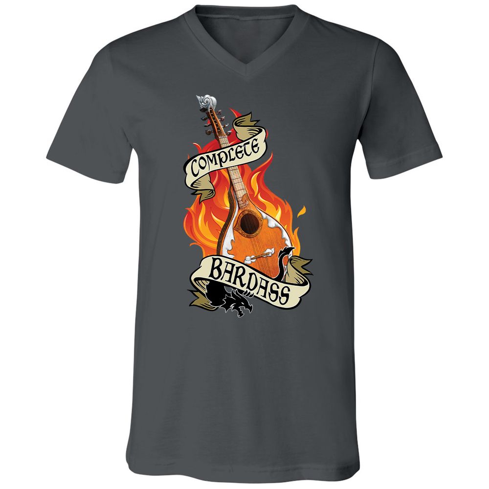 Complete Bardass Unisex V-Neck T-Shirt - Asphalt - 12