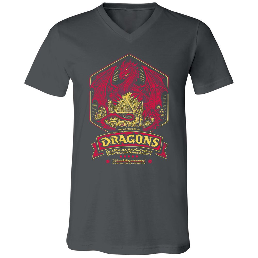 Fantasy Dragon With Dice - Asphalt - 12