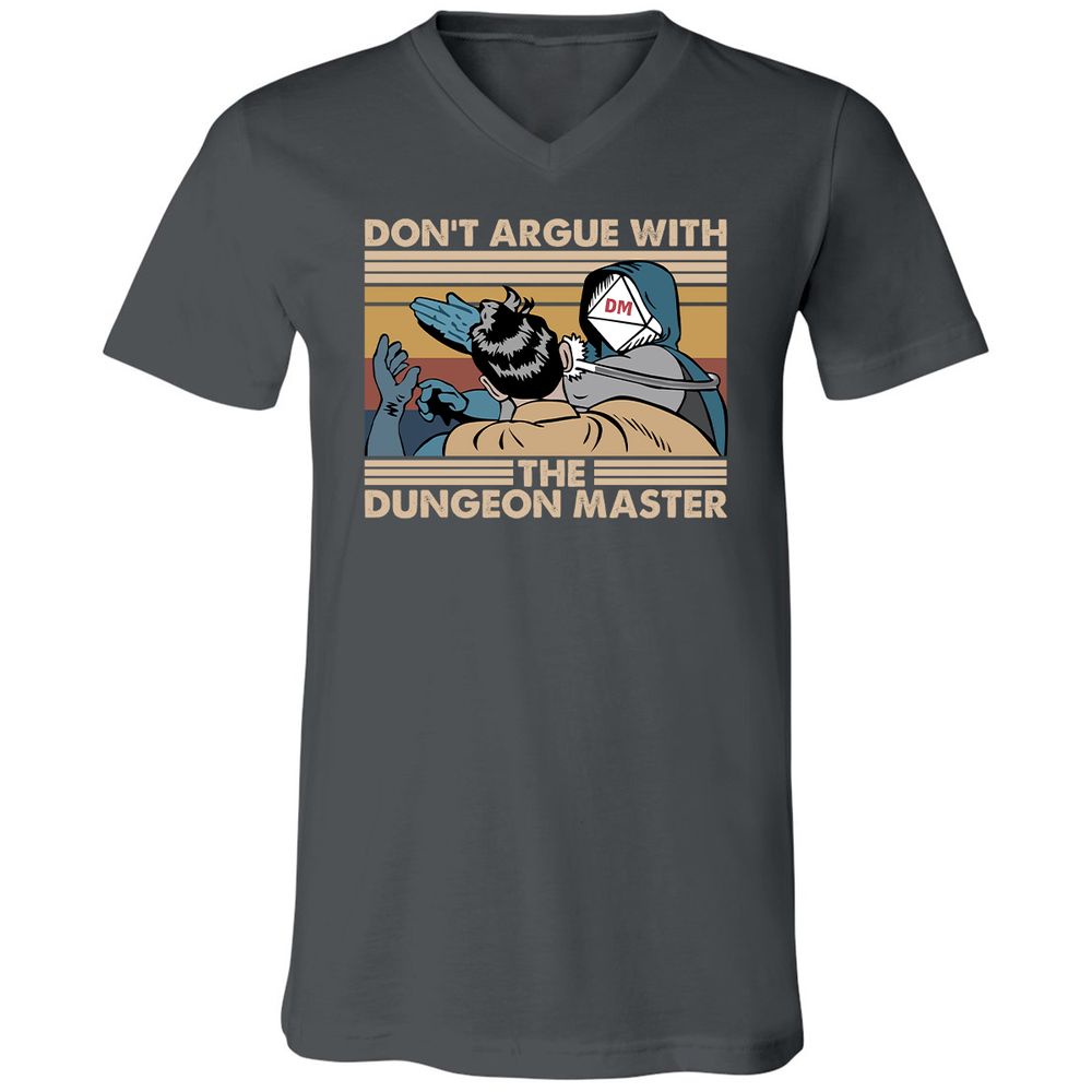 Don't Argue With The DM Unisex V-Neck T-Shirt - Asphalt - 12