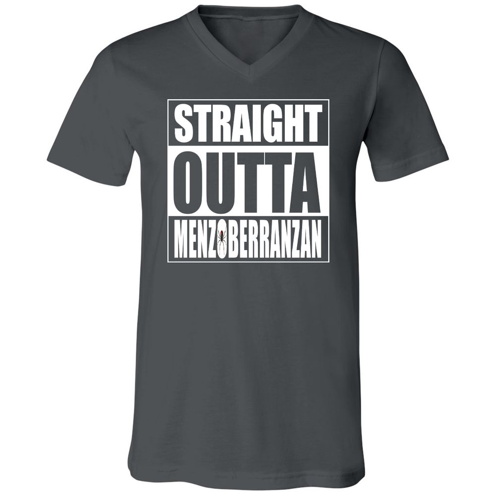 Straight Outta Menzoberranzan Unisex V-Neck T-Shirt - Asphalt - 12