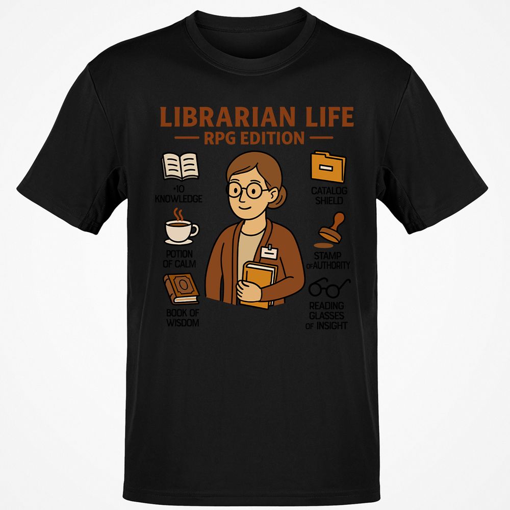 Librarian Life RPG Edition Classic Unisex T-Shirt - Black - 12