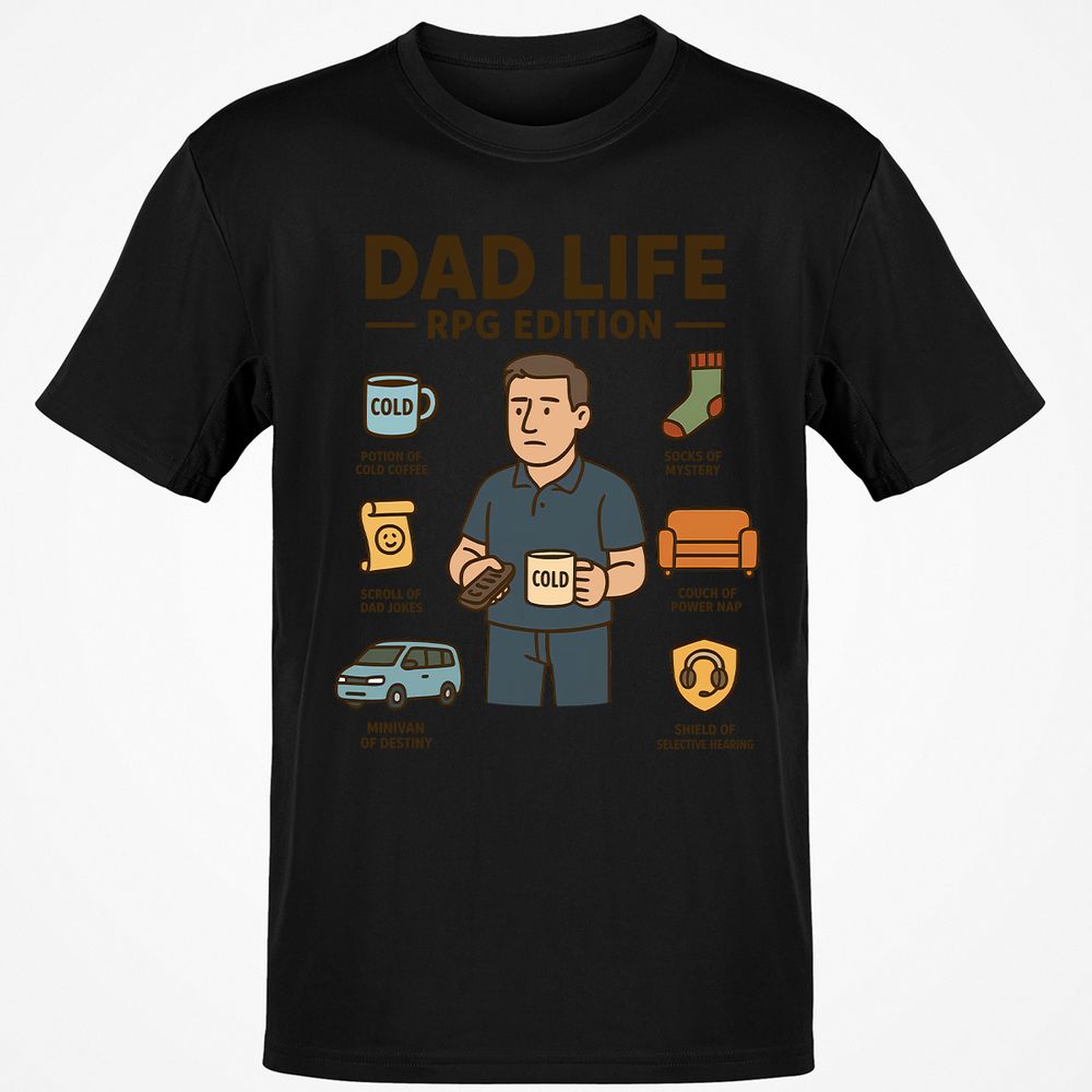 Dad Life RPG Edition Classic Unisex T-Shirt - Black - 12