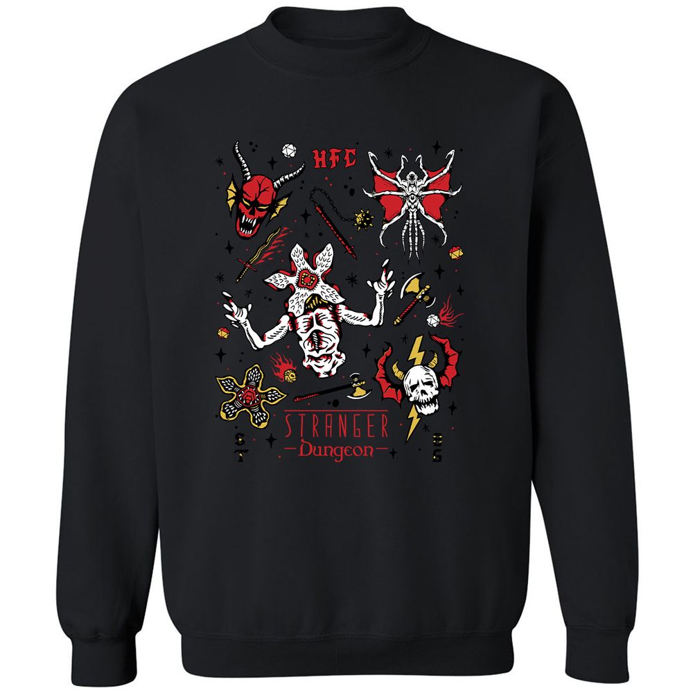 STRANGER DUNGEON Classic Unisex Sweatshirt - Black - 12
