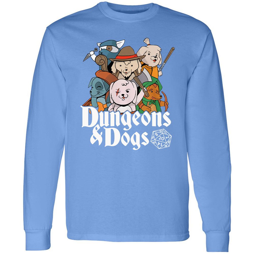 Dungeons & Dogs Long Sleeve T-Shirt - Carolina Blue - 12