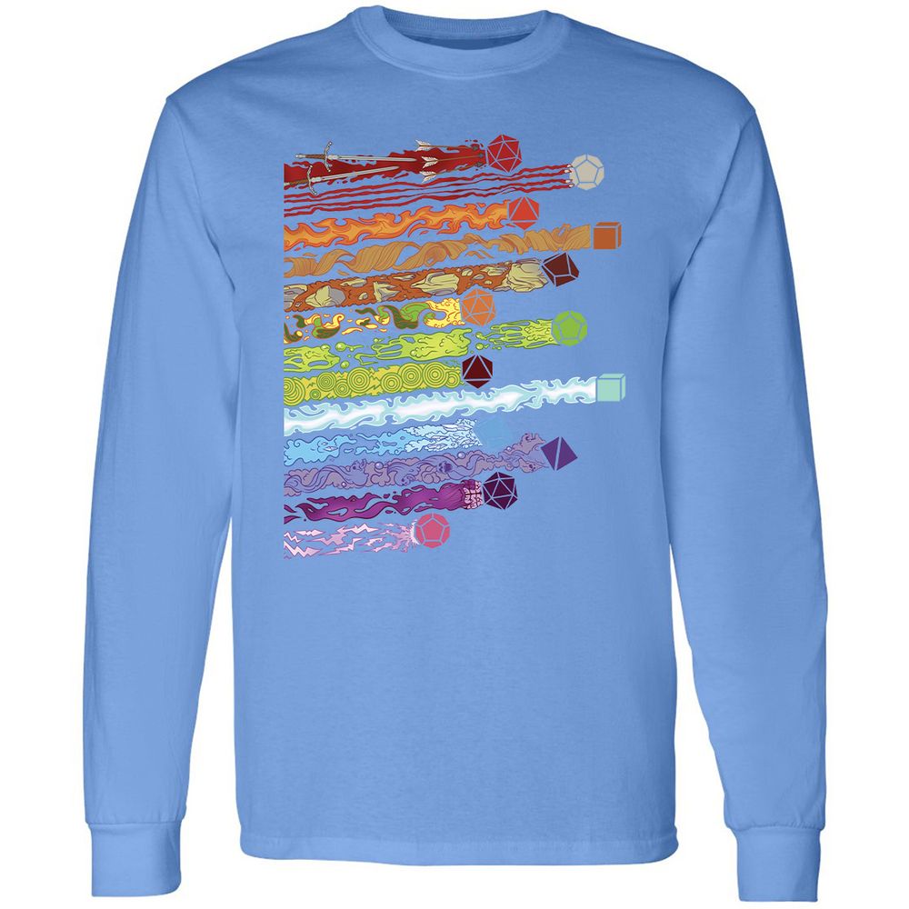 Damage Dices Long Sleeve T-Shirt - Carolina Blue - 12