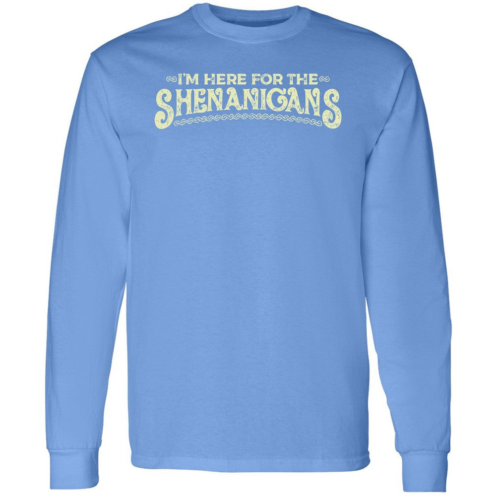 Here For The Shenanigans Long Sleeve T-Shirt - Carolina Blue - 12