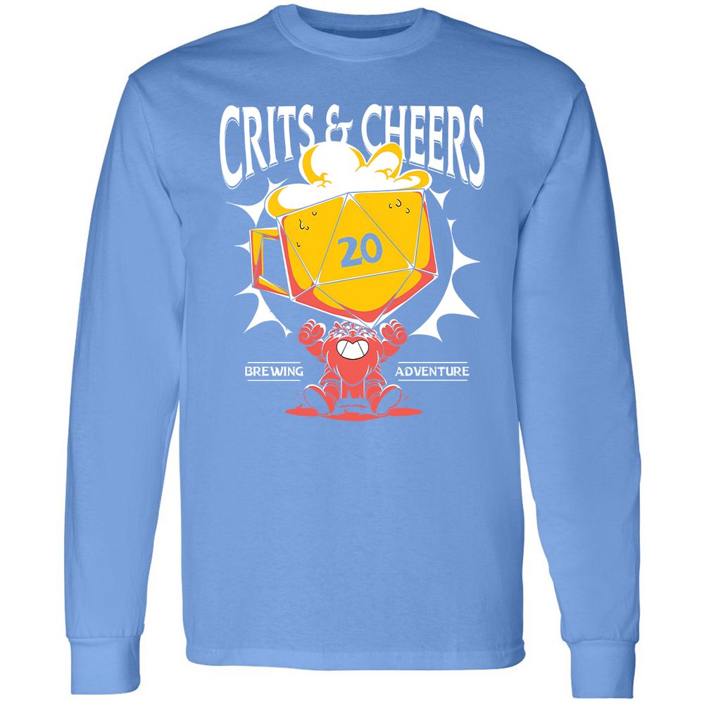 Crits & Cheers Long Sleeve T-Shirt - Carolina Blue - 12