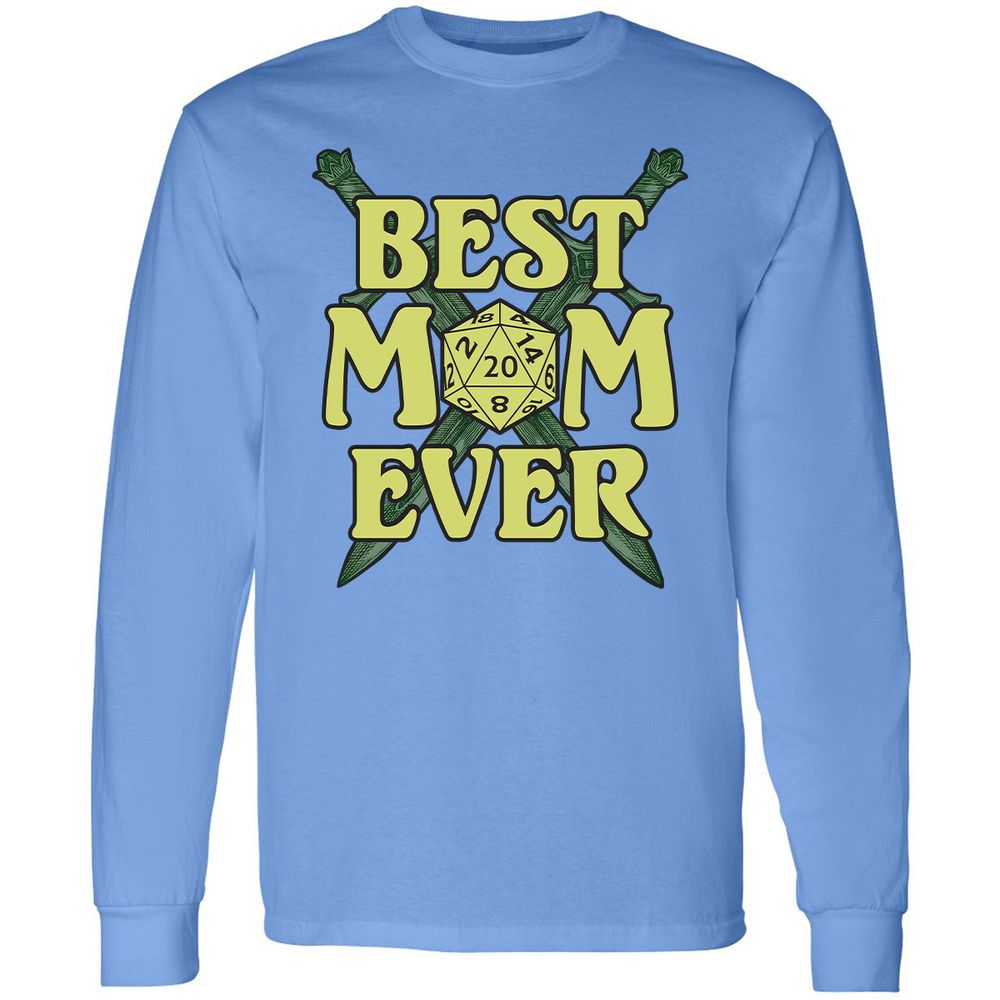 Best Mom Ever Long Sleeve T-Shirt - Carolina Blue - 12