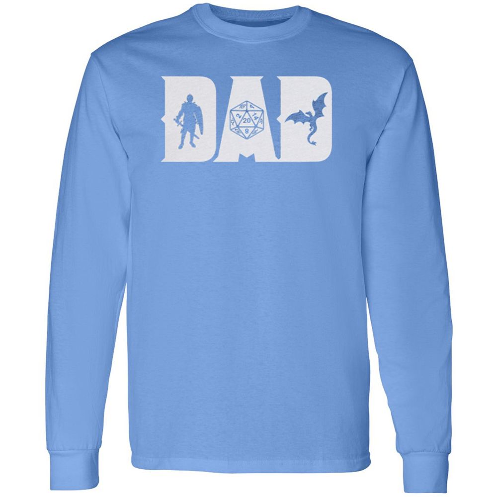 Dad Fathers Day Long Sleeve T-Shirt - Carolina Blue - 12