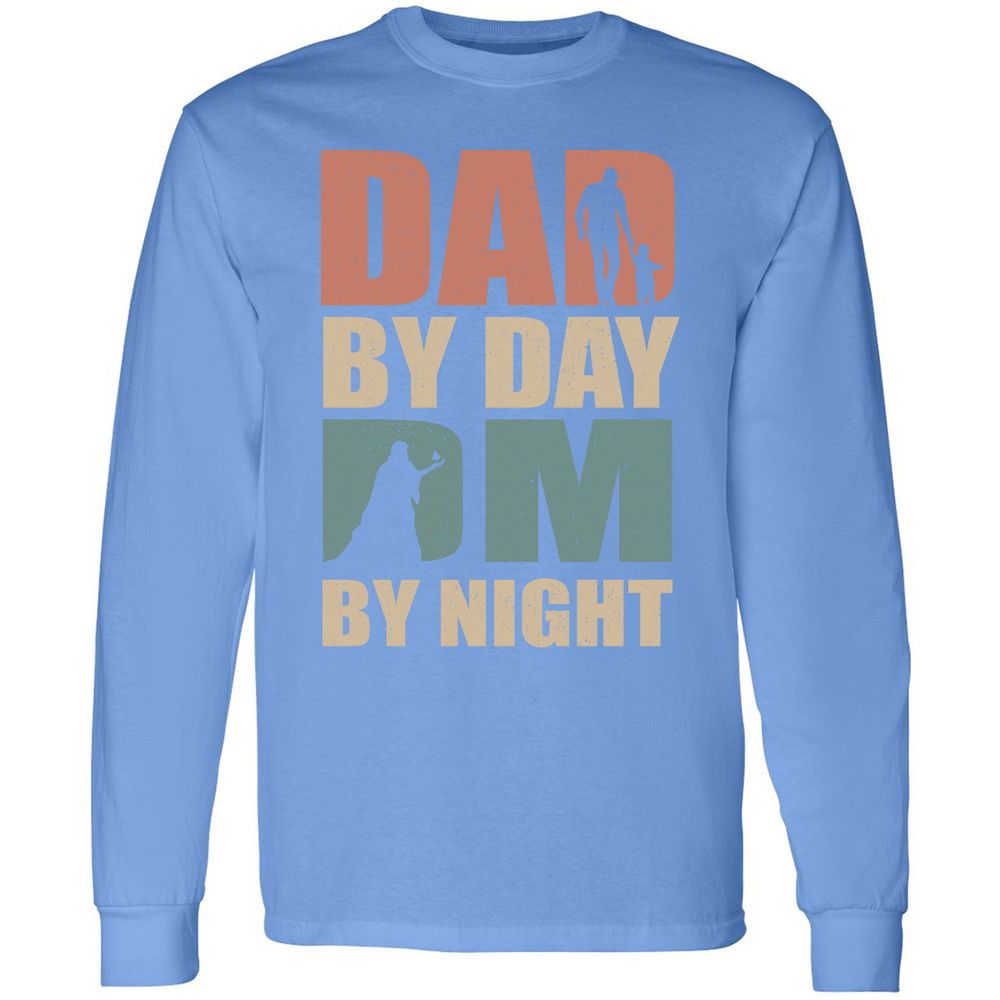 Dad By Day DM By Night - Carolina Blue - 12