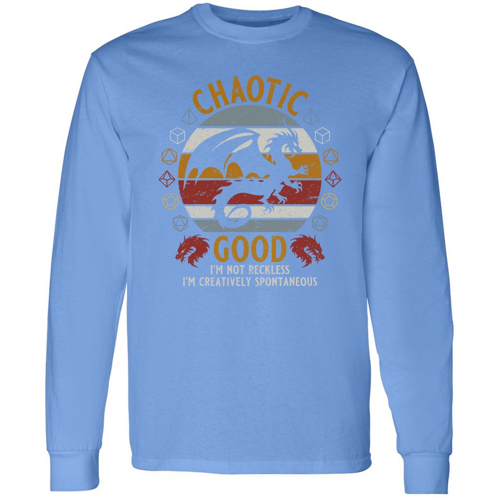 Chaotic Good Long Sleeve T-Shirt - Carolina Blue - 12