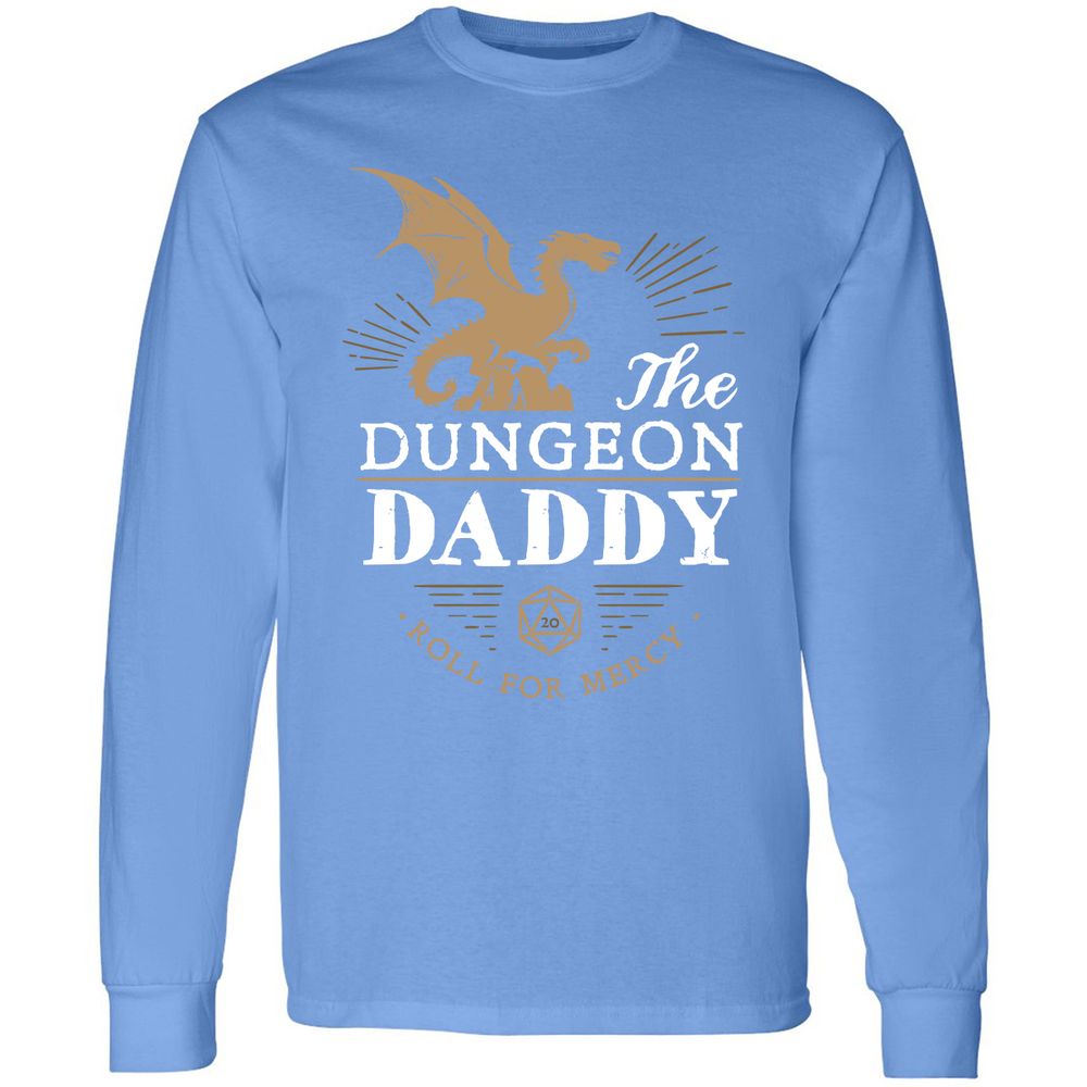 Dungeon Daddy Roll For Mercy Long Sleeve T-Shirt - Carolina Blue - 12