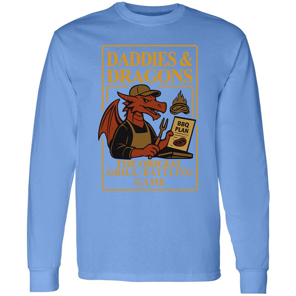 Daddies & Dragons Long Sleeve T-Shirt - Carolina Blue - 12