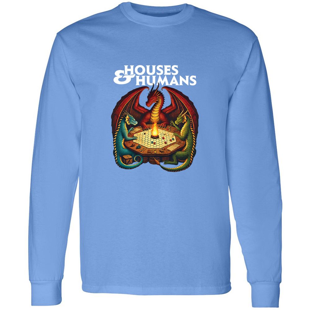 Houses & Humans Long Sleeve T-Shirt - Carolina Blue - 12