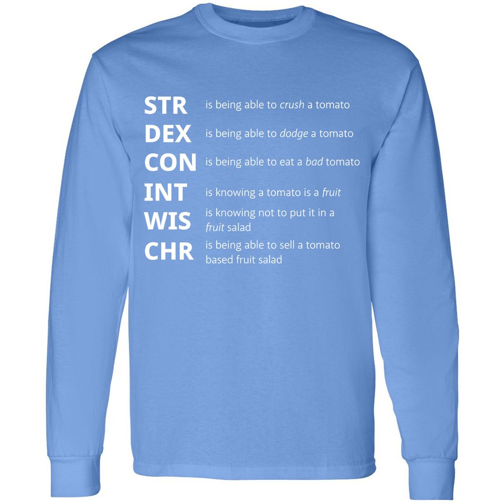 Tomato Stats – RPG Meme Edition - Carolina Blue - 12