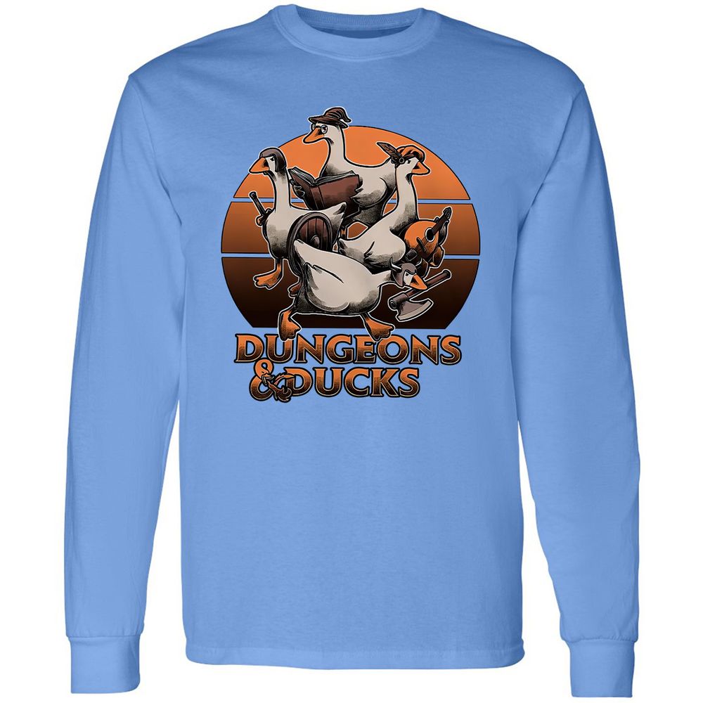 Dungeons And Ducks Long Sleeve T-Shirt - Carolina Blue - 12