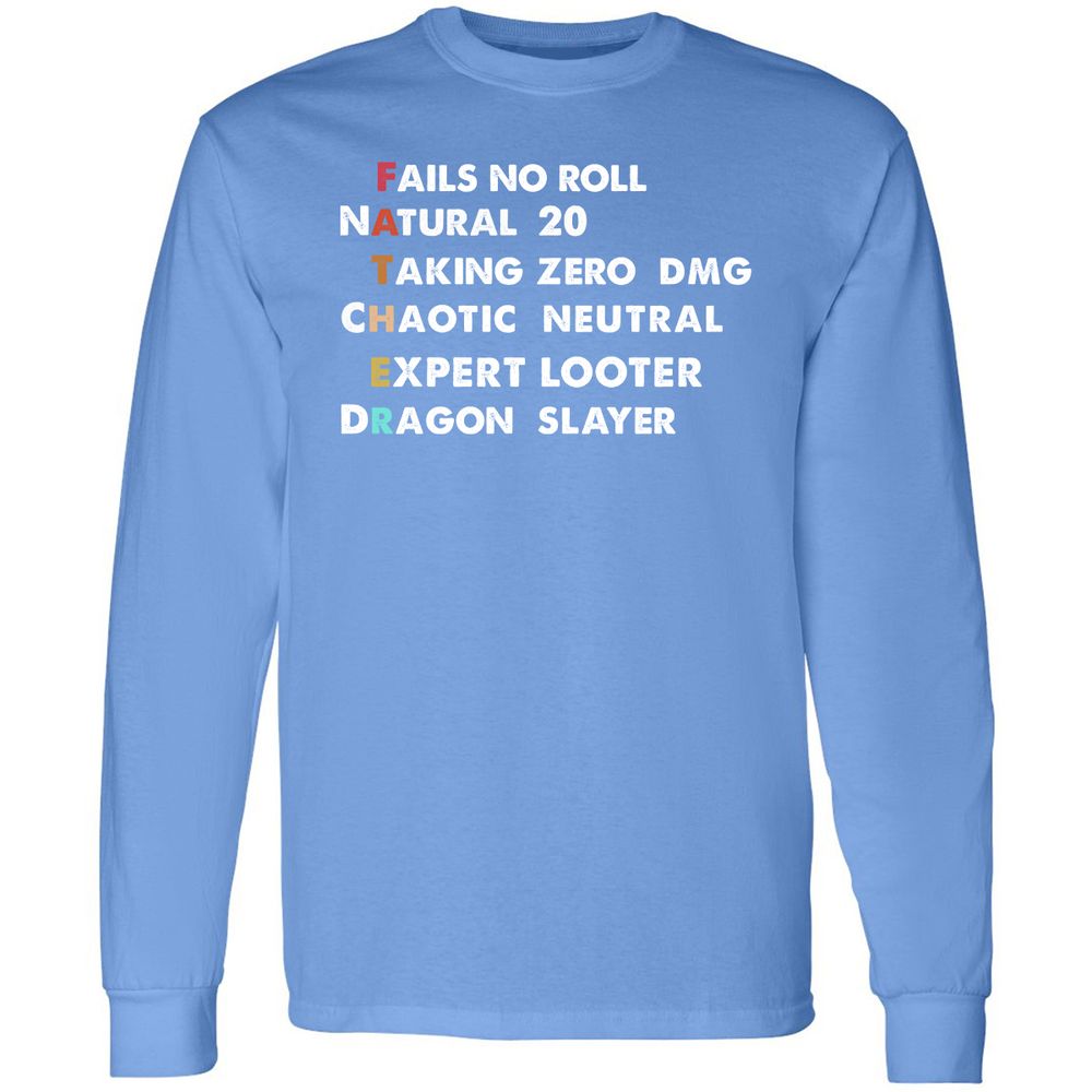 Father D&D Long Sleeve T-Shirt - Carolina Blue - 12