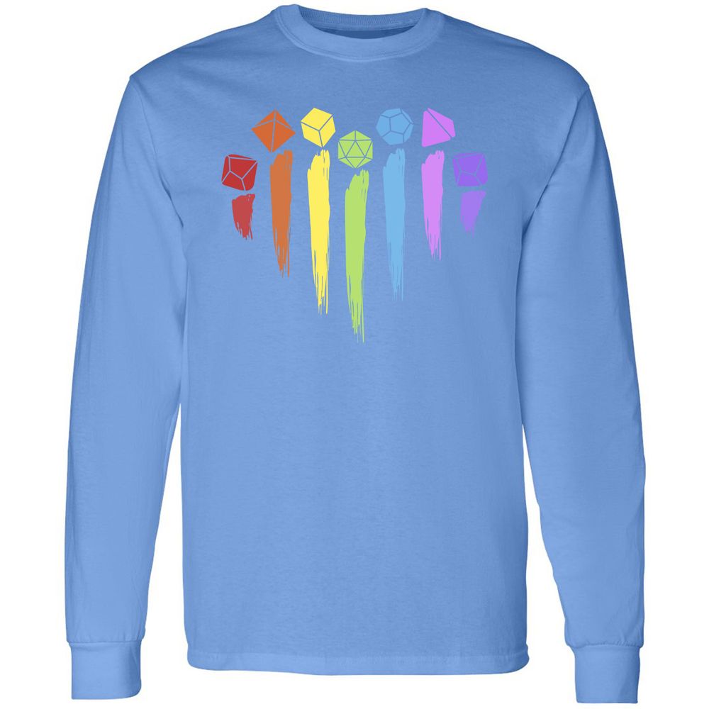 Dice Rainbow Heart Shape - Carolina Blue - 12