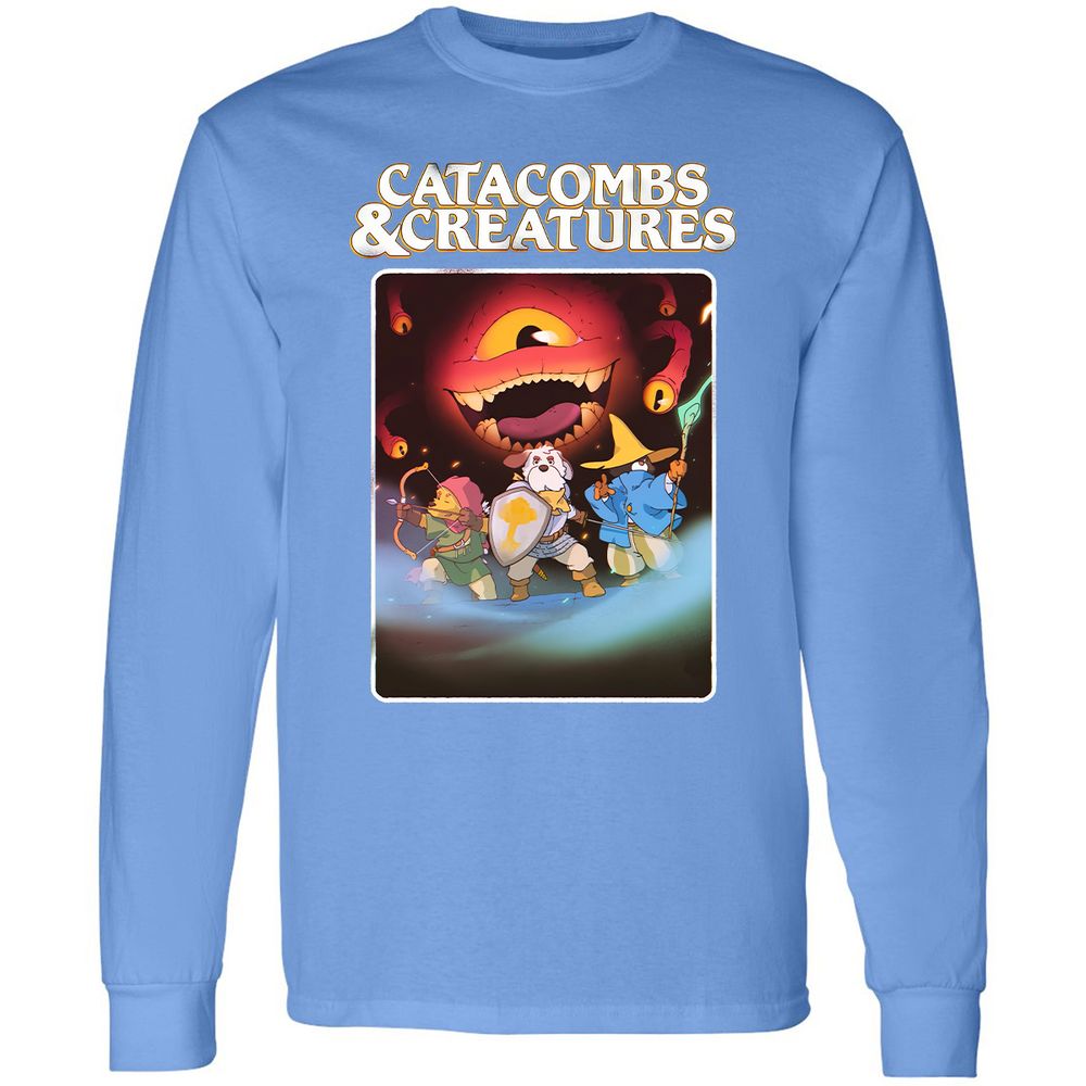 Catacombs & Creatures Long Sleeve T-Shirt - Carolina Blue - 12