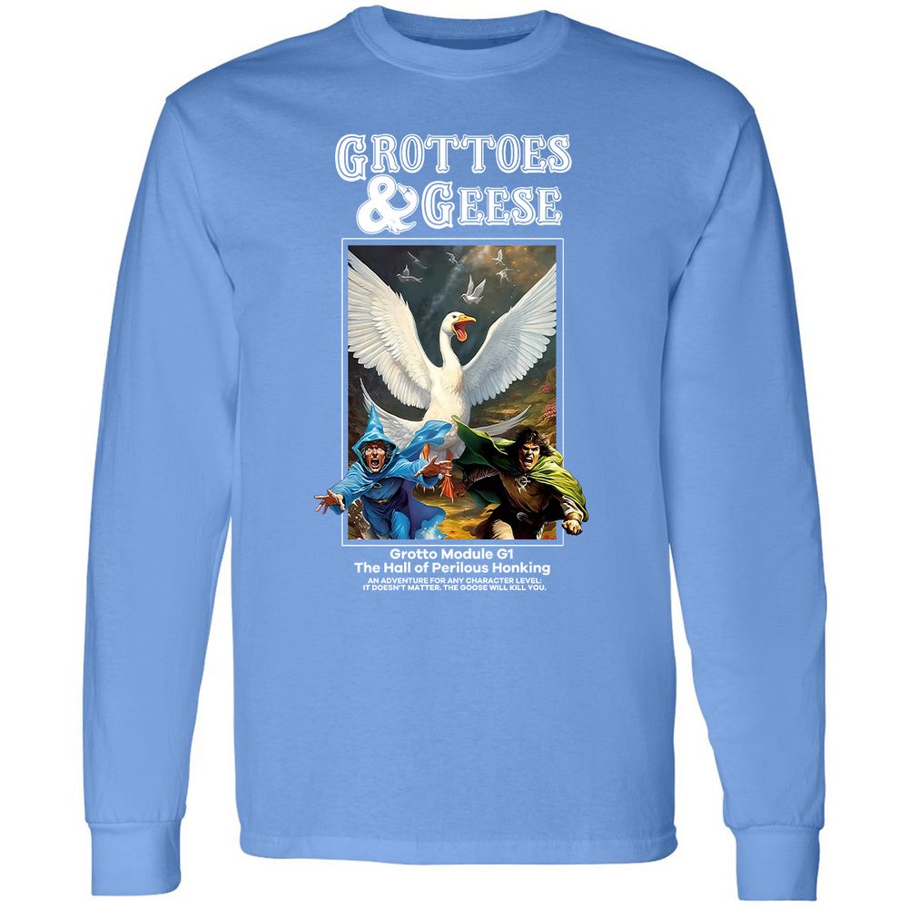 Grottoes & Geese Long Sleeve T-Shirt - Carolina Blue - 12