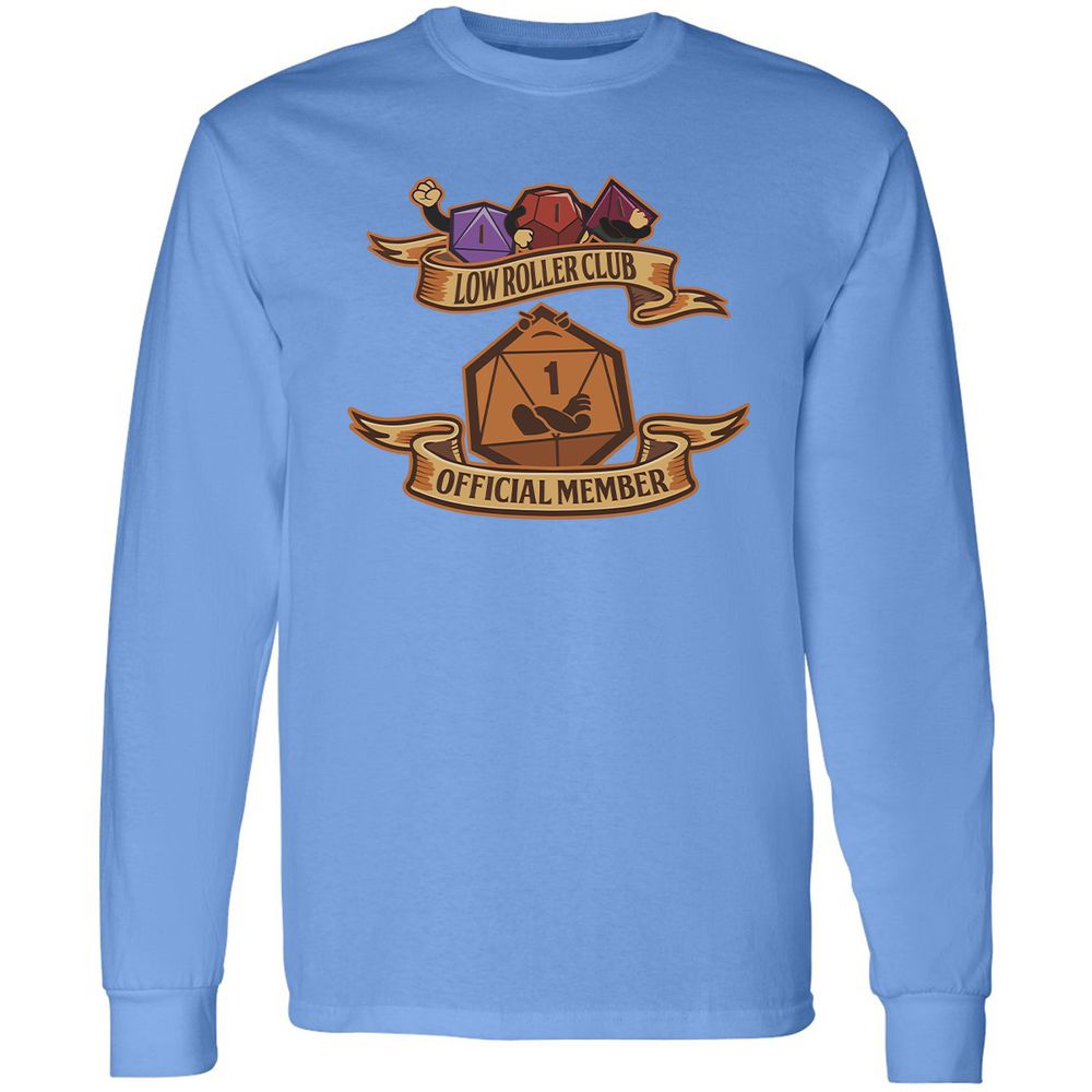 Low Roller Club Long Sleeve T-Shirt - Carolina Blue - 12