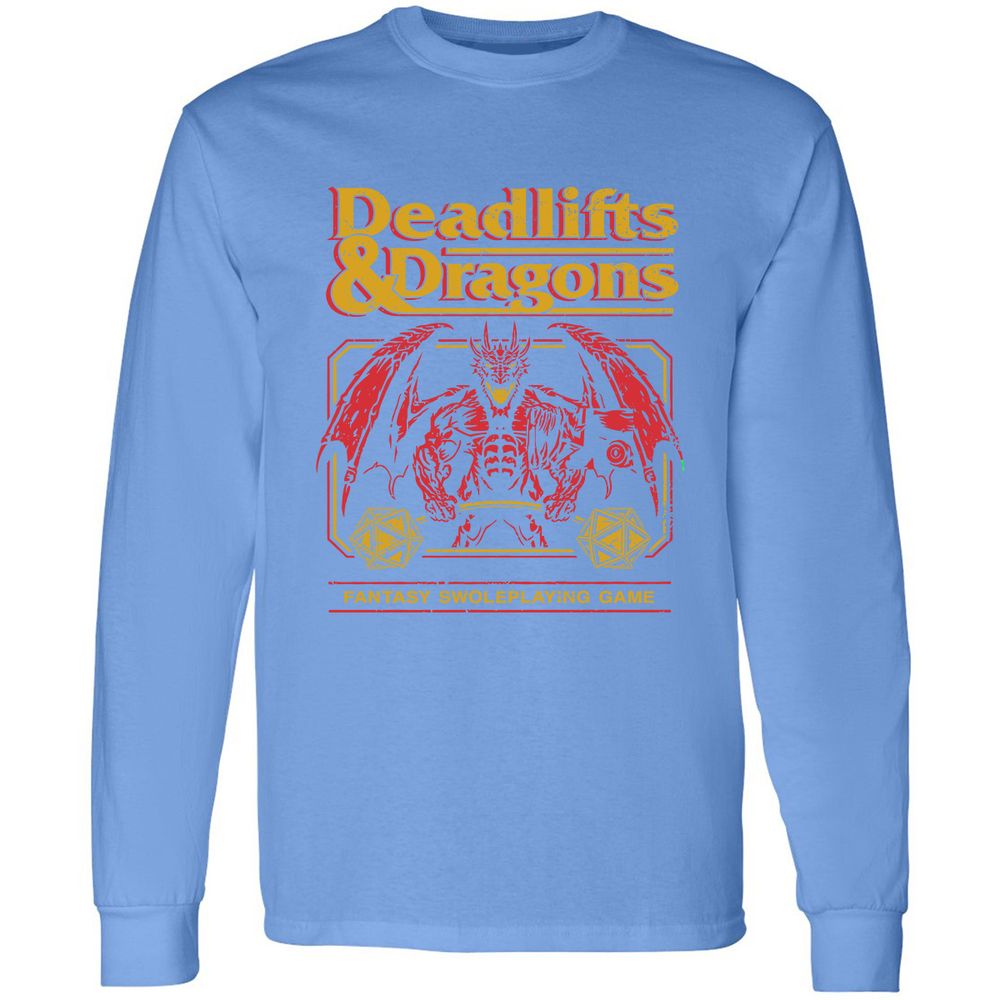 Deadlifts & Dragons - Carolina Blue - 12