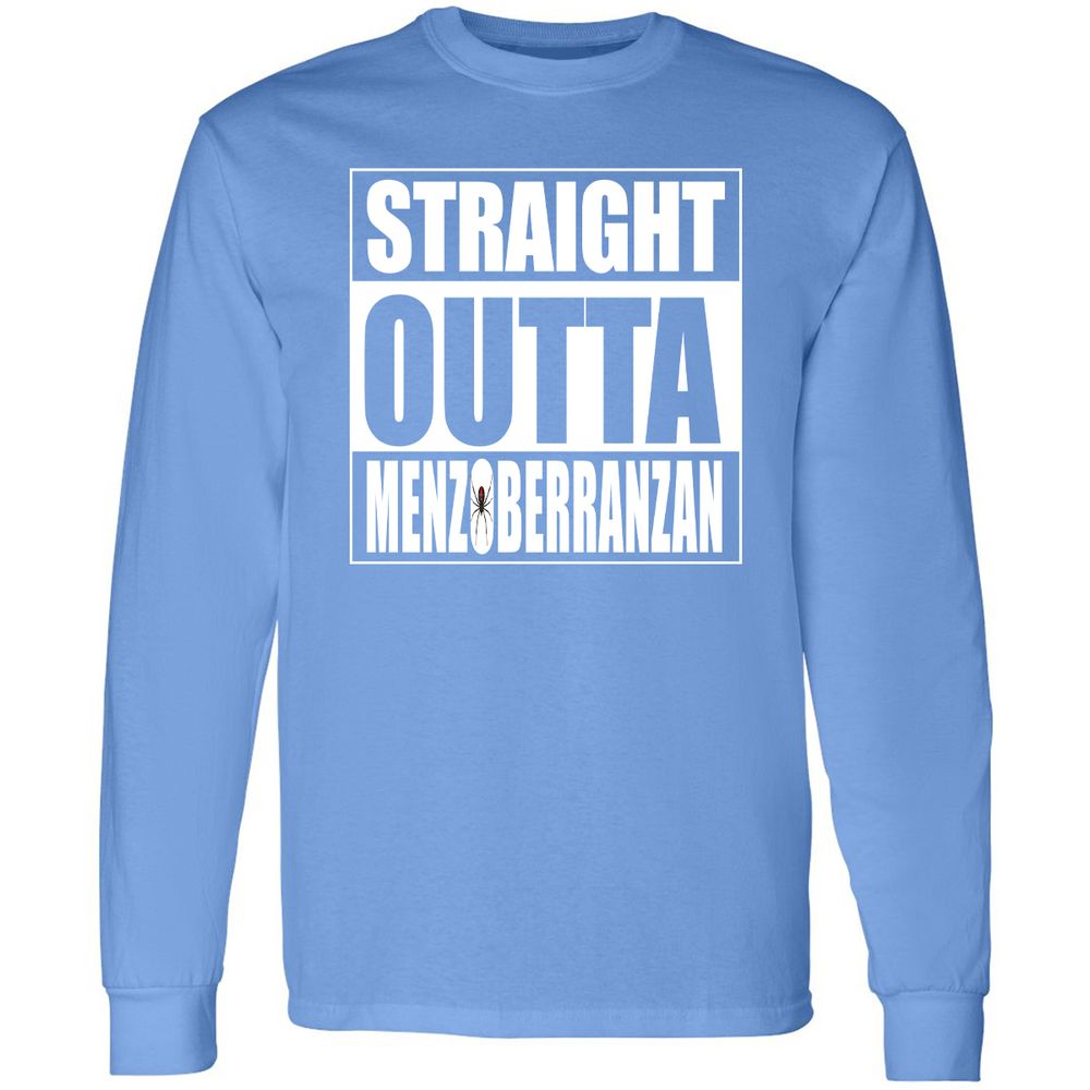 Straight Outta Menzoberranzan Long Sleeve T-Shirt - Carolina Blue - 12