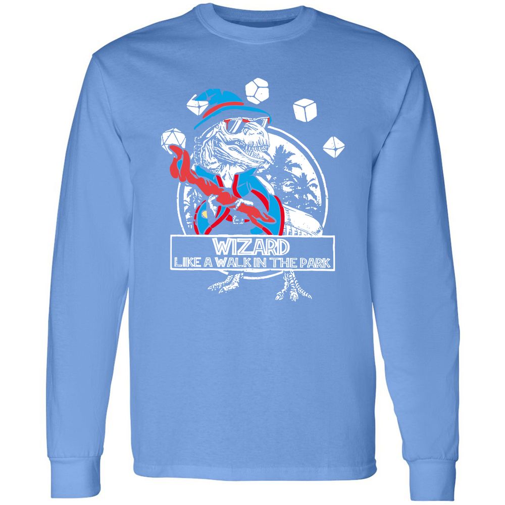 Wizard Like The Walk In The Park Long Sleeve T-Shirt - Carolina Blue - 12