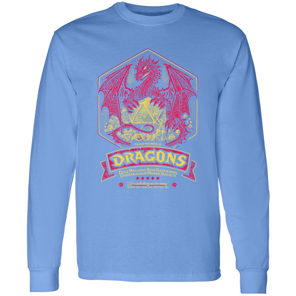 Fantasy Dragon With Dice - Carolina Blue - 12