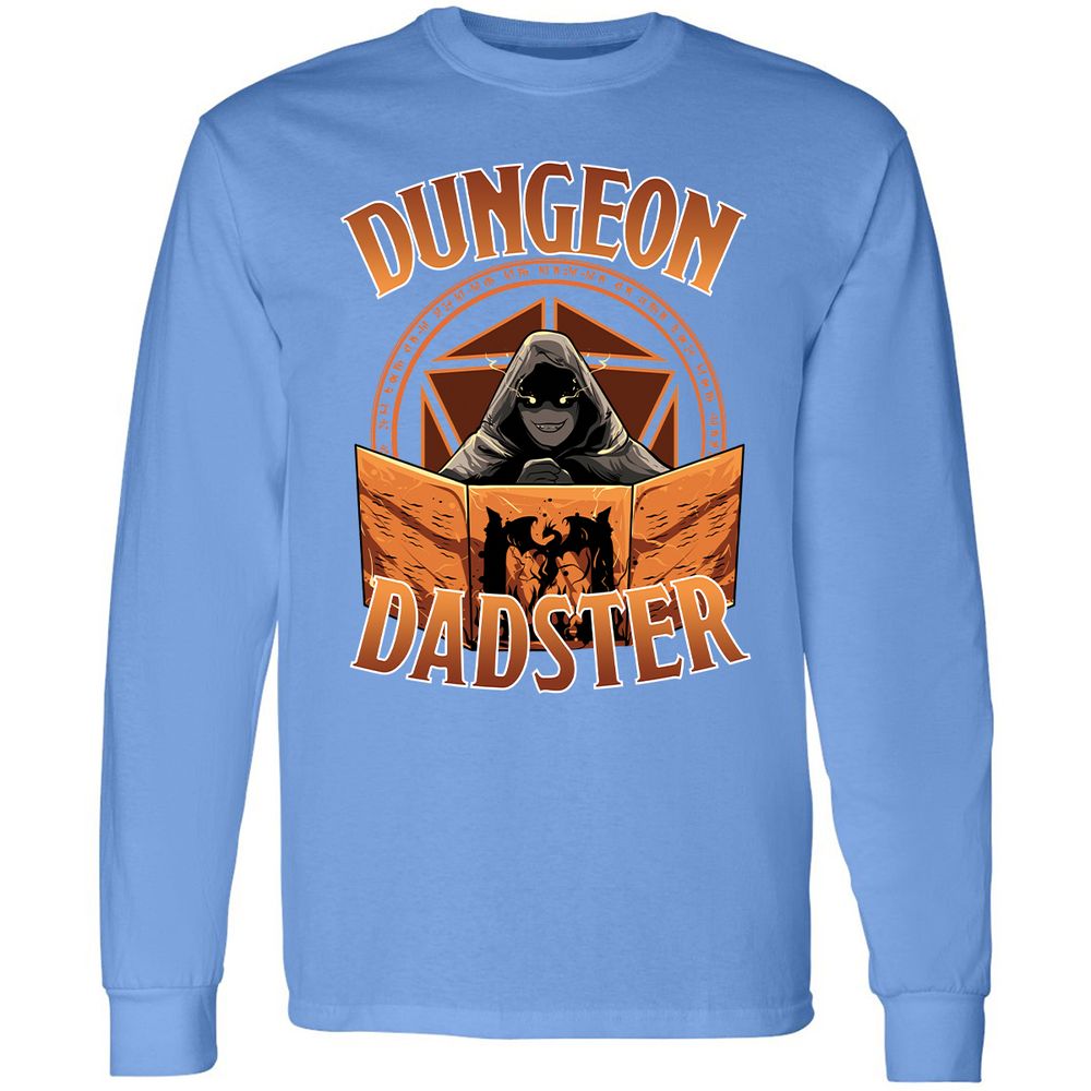 Dungeon Dadster Long Sleeve T-Shirt - Carolina Blue - 12