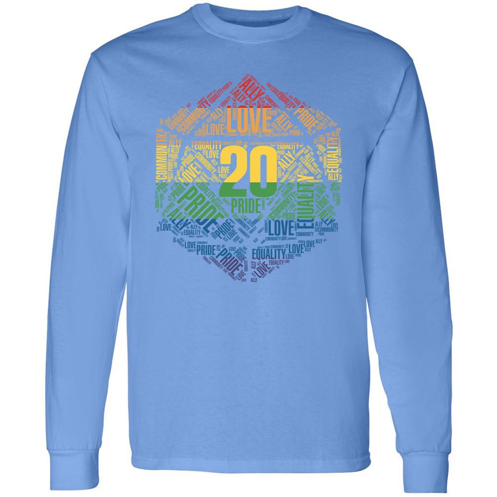 D20 Pride Long Sleeve T-Shirt - Carolina Blue - 12
