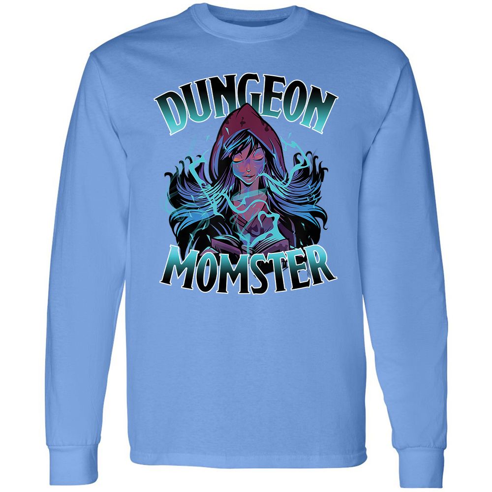 Dungeon Momster Long Sleeve T-Shirt - Carolina Blue - 12