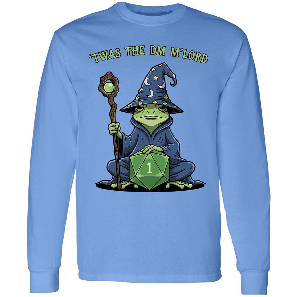 Twas the DM M’lord Long Sleeve T-Shirt - Carolina Blue - 12