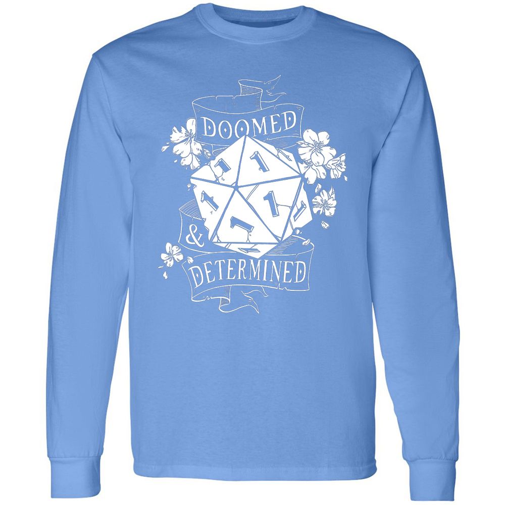 Doomed Determined Long Sleeve T-Shirt - Carolina Blue - 12