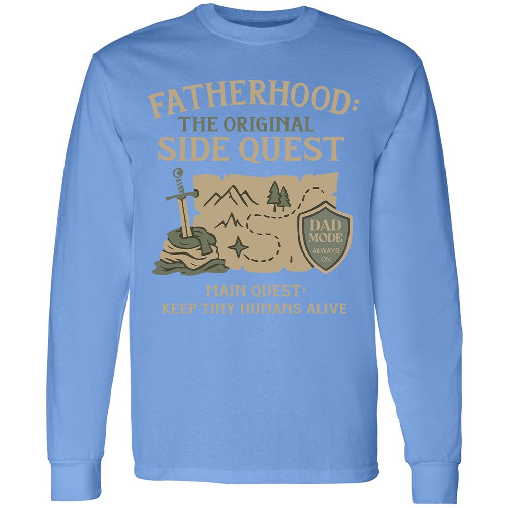 Fatherhood The Original Side Quest Long Sleeve T-Shirt - Carolina Blue - 12