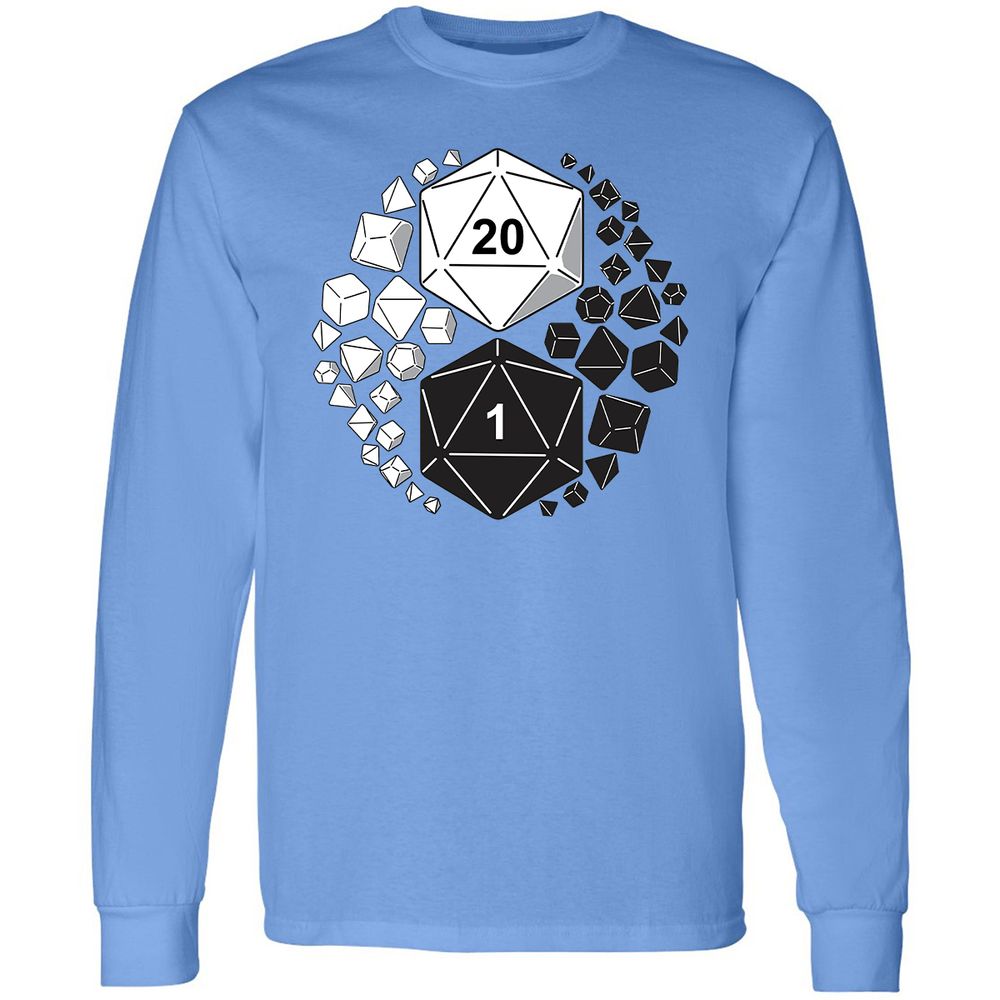 Gaming Yin Yang Long Sleeve T-Shirt - Carolina Blue - 12