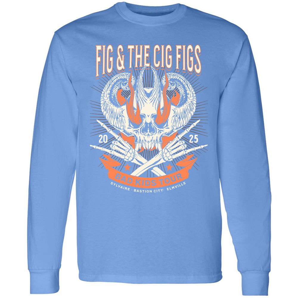 Fig and the Cig Figs, Dimension 20 Long Sleeve T-Shirt - Carolina Blue - 12