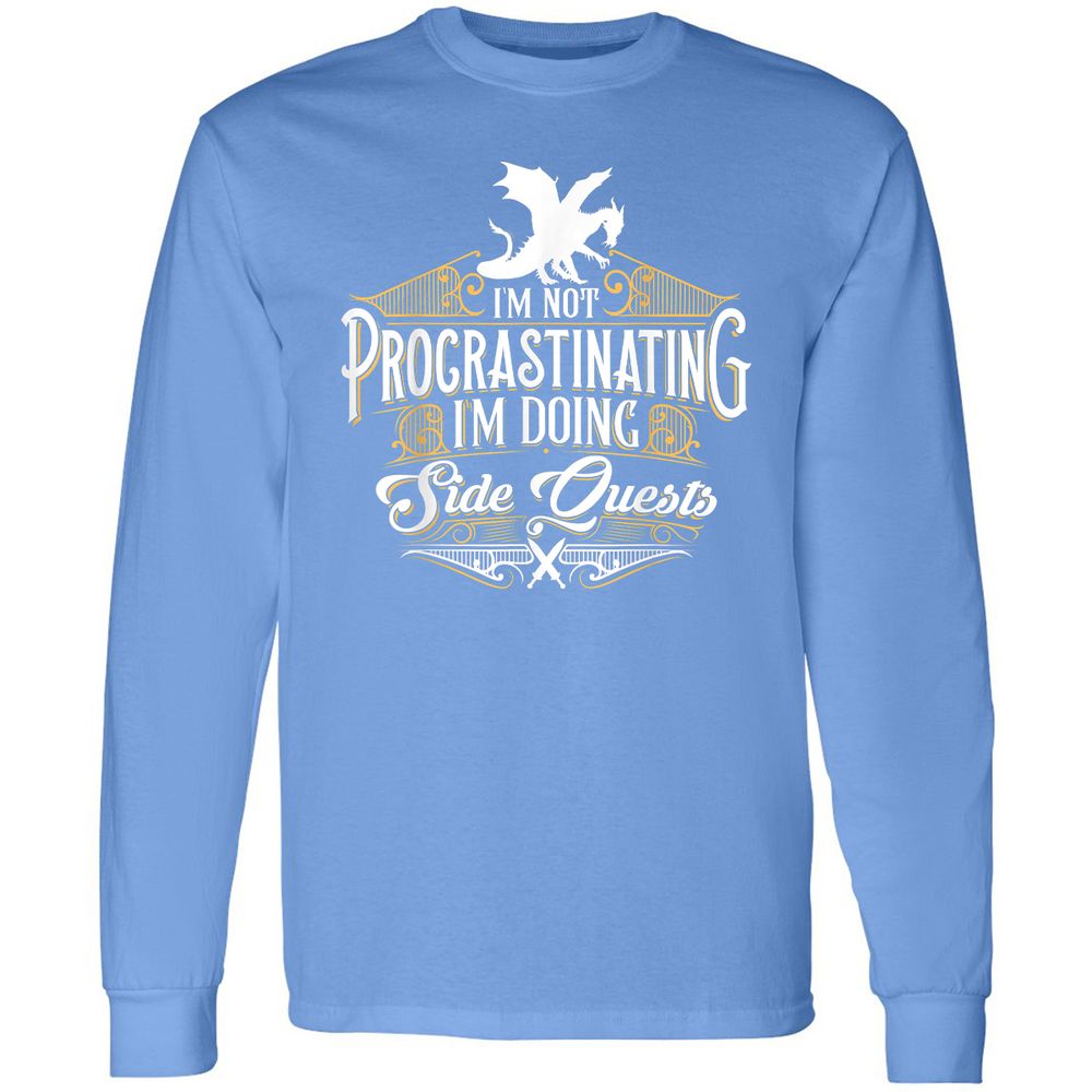 I'm Doing Side Quests Long Sleeve T-Shirt - Carolina Blue - 12