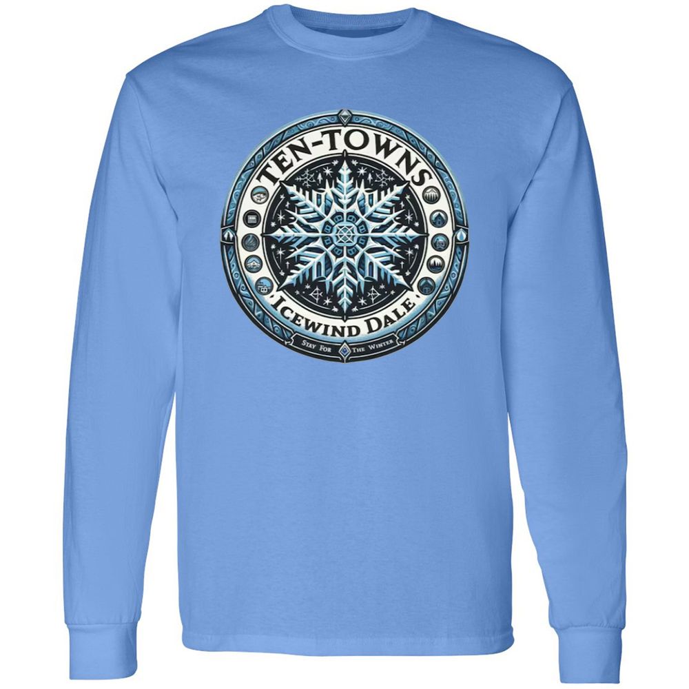 Ten-Towns Icewind Dale Long Sleeve T-Shirt - Carolina Blue - 12