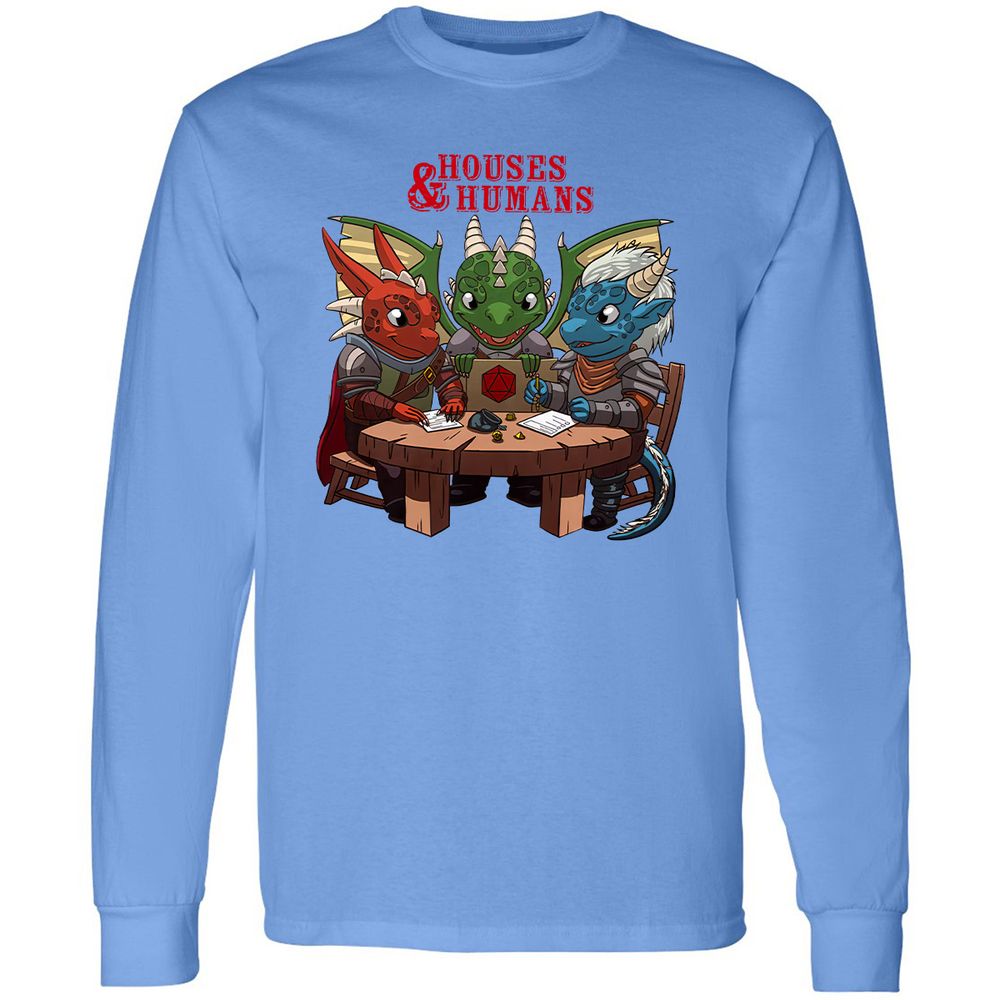 Houses & Humans Long Sleeve T-Shirt - Carolina Blue - 12